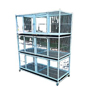 China Breathable Cat Breeding Cage Pet Play Cage Pens Dog Mesh Kennels Customized Outdoor Carbon Black Green White Metal Steel Logo for sale