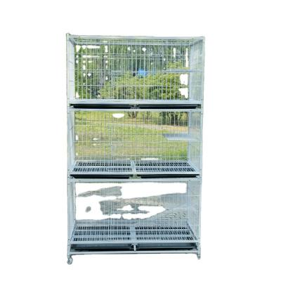 China Large Breathable Folding Wire Pet Cage For Cat , Metal Cat Cage for sale