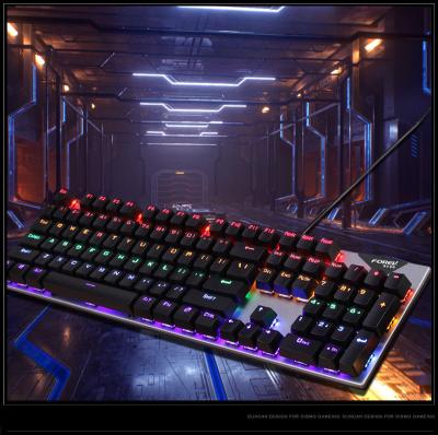 China New Trending Desktop PC OEM/ODM Green RGB Axis Black Magic Games Gaming Keyboard Set for sale