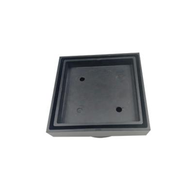 China Factory Outlet Contemporary Black Brass Square Floor Matt Smart Waste Drain With Custom for sale