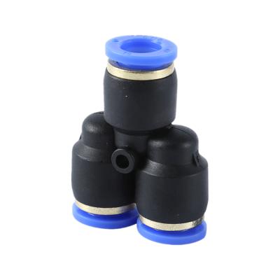 China SPY8 hotels trachea 8mm plastic three way connector 6 4 10 12 14 16mm air compressor air hose y type for sale