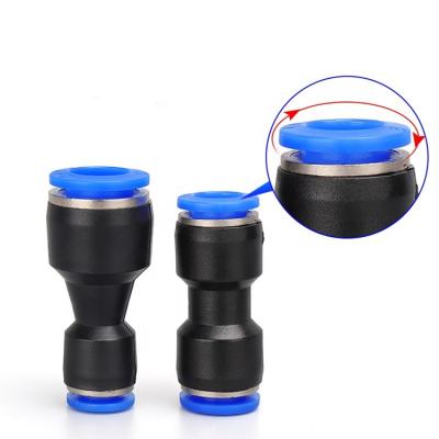 China PU8 Hotels Trachea 8mm 6 4 10 12 14 Quick Connector 16mm Straight Through Pneumatic Air Compressor Fittings for sale