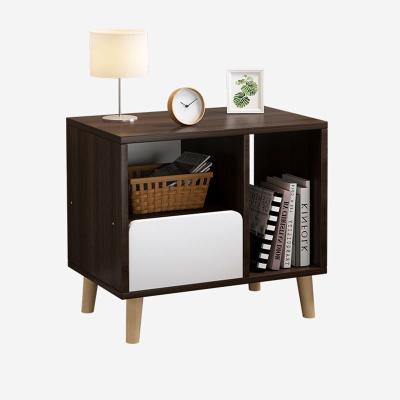 China Color Adjustable Modern Bedroom Wood Bedside Table (Other) With Partition Storage Bedside Table for sale