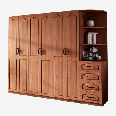 China Multifunctional Storage Wooden Hanging Wardrobe With Top Cabinet With Drawer Wardrobe Bedroom Wardrobe for sale