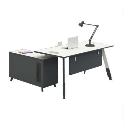 Cina Office Use 4 Person Workstation Classic L Shaped Executive Desk in vendita