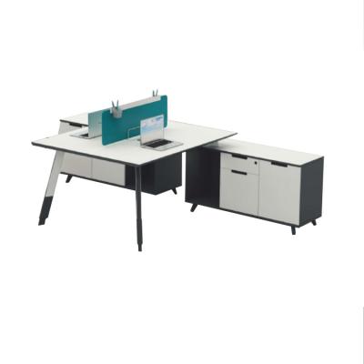 중국 MFC+ Metal Station Work Office Desks L Shaped Executive Desk 판매용