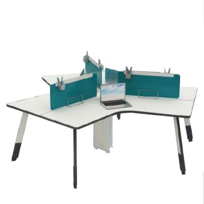 China Furniture 4 Person Office Craft Desk Workstations L Shaped Executive Desk en venta