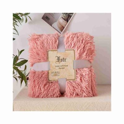 China PORTABLE Low Price Double Fleece PORTABLE Luxury Baby Factory Direct Faux Fur Warm Blanket for sale