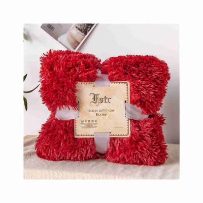 China Cheap Artificial Throw Mink Faux Fur Plush Blanket PORTABLE Factory Supply for sale