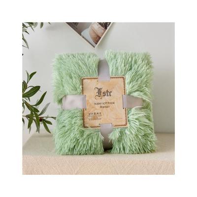 China Factory Direct China High Quality Winter Custom Made Color Faux Fur Plush Soft Fleece Blanket for sale