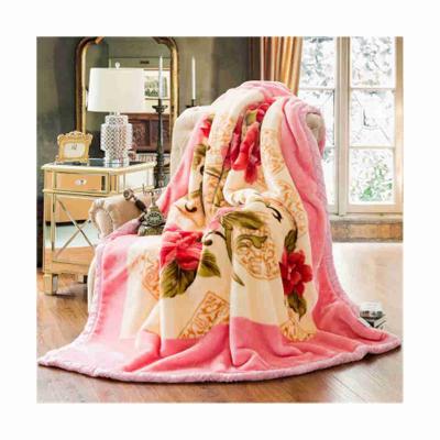 China Wholesale Custom Made High Quality Viable Cheap Print Flannel Fleece Super Fluffy Soft Blanket For Winter Flowers Printed Throw Blankets for sale