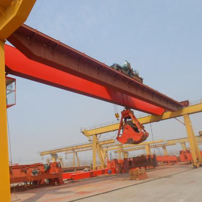 China Bridge Crane Heavy Duty QN Model Electric Double Beam Hook And Bucket EOT Crane for sale