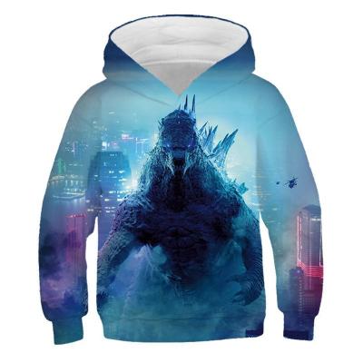 China Leisure Children's Godzilla Shirt vs. King Kong 3D Shark Printing Children's Digital Shirt for sale