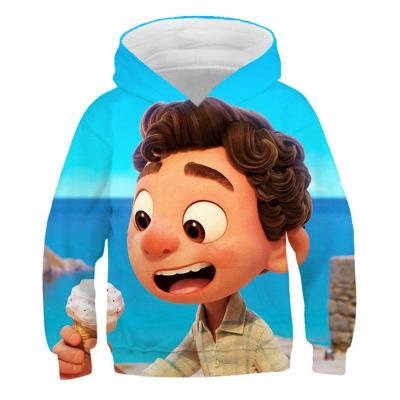 China New leisure children's clothing summer sunny Luca game cartoon 3D printed hoodie children's top for sale