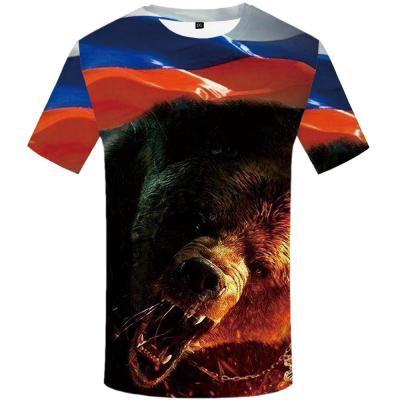 China China Clothing Mens Clothing Animal Brand Bear Sturdy T-shirt Anti-Shrink T-shirt Tshirt3d Casual Shirt Men for sale