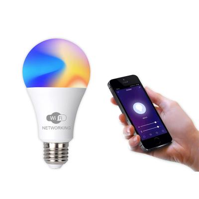 China 18 LED Light Smart WIFI Bulb 15W AC85-265V E27 LED APP Control Dimmable RGB LED Bulb 1200 Lumens for sale