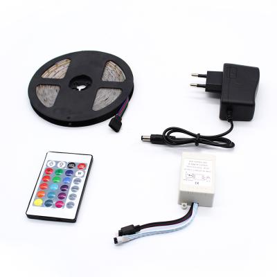 China DINGDIAN RGB LED Strip Light 24Keys RGB LED Strip Light SMD2835 8 Color Variable Remote Control Lamp 5M RGB LED Strip Lights for Holiday for sale