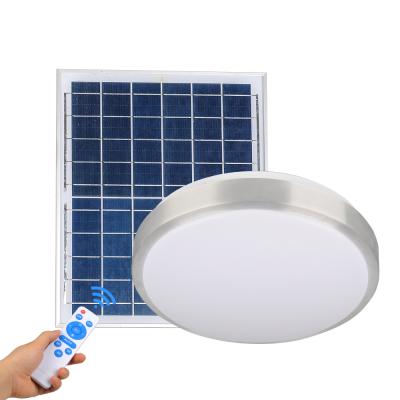 China Dingdian LED Solar Panel 3 Light Colors 3 Colors 60W LED Solar Powered Remote Ceiling Lights Tricolor Remote Control Solar Ceiling Lamp for Indoor Bedroom for sale