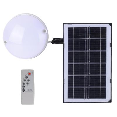 China NEW Modern Dingdian LED Courtyard 18W Solar Powered Indoor Garden Barn Lamp 3 Colors Dimmable Solar Led Ceiling Light For Indoor for sale