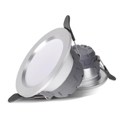 China 3 Light Colors In One / Super Light Weighted LED 220V Downlight 3 Colors Pin Light LED Ceiling Light Discolourable 5W Spot LED Recessed Bedroom Mounted for sale