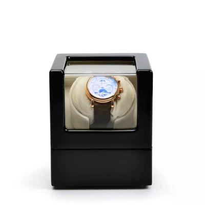 China Collins Black High Gloss Wooden Custom Made Luxury Eco-Friendly Single Watch Winder With Intieror Veins From Claimond for sale