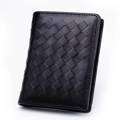 China Convenient Factory Large Capacity Multifunctional Soft Sheepskin RFID Soft Sensitive Unisex Short Card Holder for sale