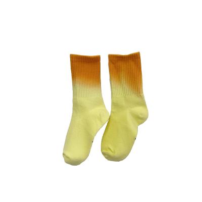 China QUICK DRY Organic Cotton Ribbed Socks Tie Dye Kids Socks Spring Summer Autumn Winter Cheap Socks for sale