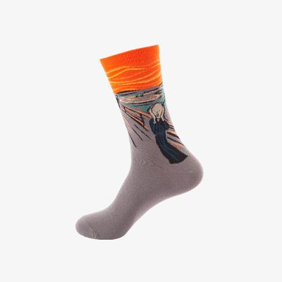 China 2022 winter sports stockings European and American color socks of Art Socks Painting Unisex Fashion for sale