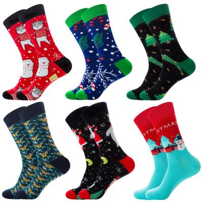 China New Christmas Elks Students Snowman Cotton Socks Tube Socks QUICK DRY Men's Socks for sale