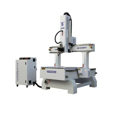 China PVC CNC Router 1200*1200mm Rotary Head Woodworking Engraving Acrylic Wood Cutter Plant Woodworking Carving 5 Axis CNC Machine for sale