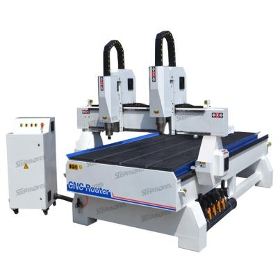 China Building Material Shops Multi Heads Woodworking CNC Router SM1530 3 Axis for sale