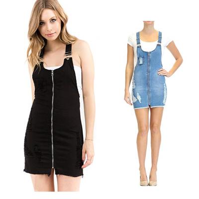 China Wholesale Women's QUICK DRY solid hollow casual jeans denim dress for sale