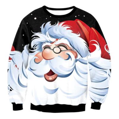 China Funny Anti-Wrinkle Dropshipping Christmas Pullover Sweaters Pullovers Tops Women Holiday Print Hoodie 3D Crewneck Sweatshirt For Men for sale