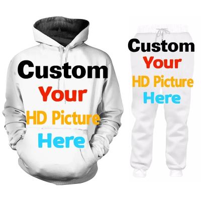 China New Dropshipping Anti-wrinkle Colorful Autumn And Winter Men's Clothing 3D Sweatpants Funny Custom Coat And Hoodie Set for sale