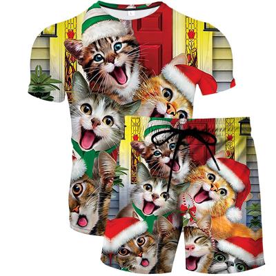 China Breathable Drop Ship Custom Your Own PictureTracksuit Sporty Sportswear Set Casual Mens T-Shirts And Shorts for sale