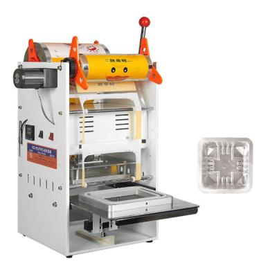 China Manual Tofu Beverage Meal Food Plastic Tray Sealer Sealing Machine Semi Automatic Price for sale