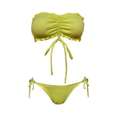 China Breathable Two Piece Beautiful Women Swimsuit Sexy Beachwear Lift Off Shoulder Beach Women Swimwear Bikini Swimwear for sale