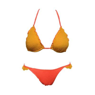 China High Waist Thong Bikini Beach Wear Beautiful Women Swimwear Solid Color Women Swimwear Women Set Breathable Sexy Two Piece Swimwear for sale