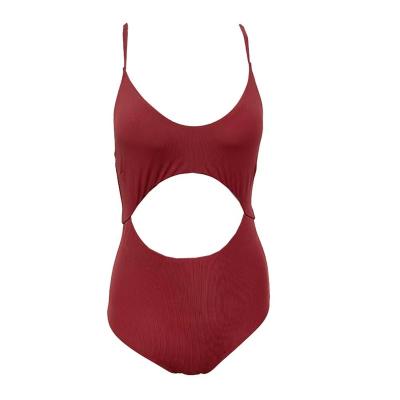 China Lift Up One Piece Swimsuit Jumpsuit Breathable Sexy Women Swimwear Monokini Halter Cross Swimwear Swimsuit Female Beach Wear for sale