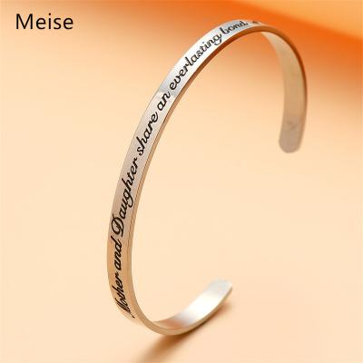 China Yiwu Coqi MS0099 CLASSIC Stainless Steel Open Lettering Bracelet for sale