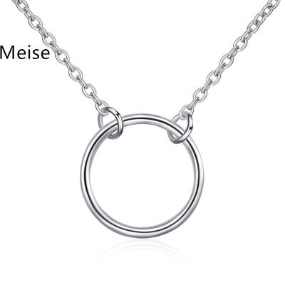 China Yiwu Coqi Choker Circle Necklace Stainless Steel Jewelry Casual/Sporty Minimalist Necklace for sale