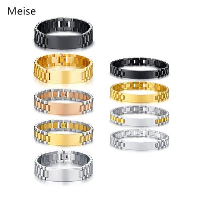 China OTHER Yiwu Coqi AN0600 Men's Bracelet with Engrave Strap, Women's Curved Stainless Steel Brand Bracelet for sale