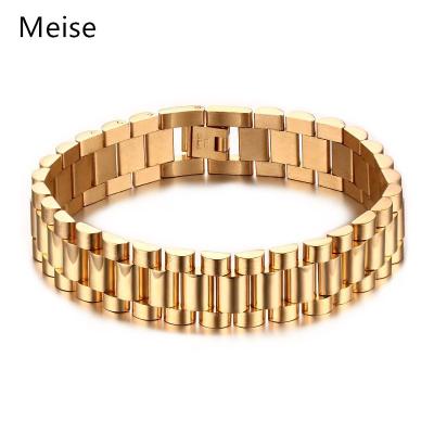 China Hip Hop Yiwu Coqi Mens Watch Band Bracelet Stainless Steel Bracelet Gold Jewelry for sale