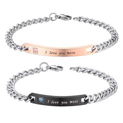 China Other Yiwu Coqi Personalized Men's And Women's Free Engraved Custom Bangle Stainless Steel Bracelet for sale