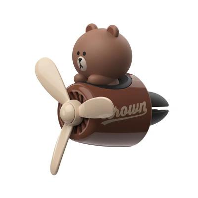 China Professional Wholesale Cute Portable Installation Brown Bear Air Vent Unique Long Clip Toy Scented Lasting For Car for sale