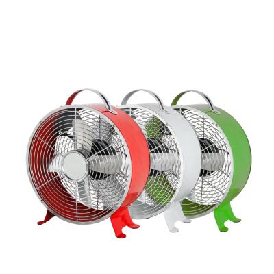 China USB Link 4 Inch USB Fan With 4 Aluminum Blades And Adapter HJ-4UC Small Abanico Solarer Fan Designer Table Clocks for sale