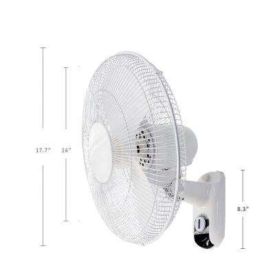 China Hotel Oscillating Wall Mounted Fan 16 Inch Wall Mounted Oscillating Wall Fan AC Fan HJ-16WF for sale