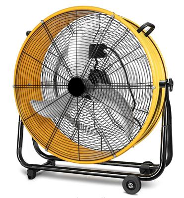 China Hotel 24 Inch High Speed ​​Industrial Drum Fans With Powerful 230W Copper Wire Motor And Aluminum Blades for sale