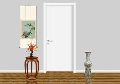 China Flush White Lacquer Door With Frame Full Set Fir Wood Skeleton Max Width 1100mm for sale