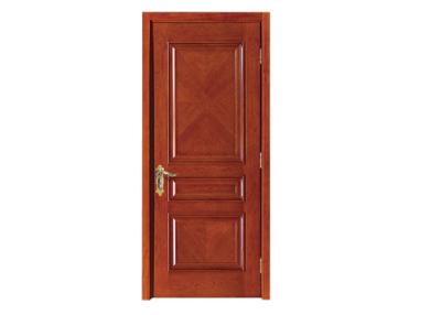 China Office Building Hardwood Exterior Doors , Ash Cherry Wooden House Doors for sale